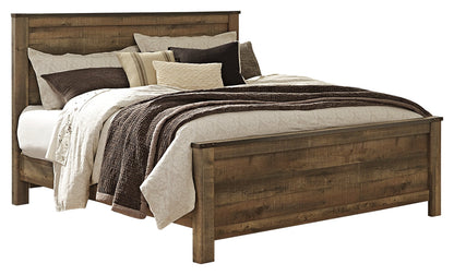 Trinell King Panel Bed with Dresser, Chest and Nightstand in Brown from Ashley - Luna Furniture