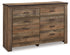 Trinell Twin Bookcase Storage Bed, Dresser and Nightstand - B446B100