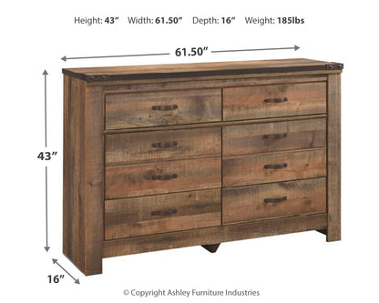 Trinell Twin Bookcase Storage Bed, Dresser and Nightstand - B446B100