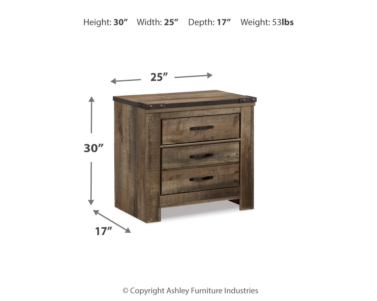 Trinell Twin Bookcase Storage Bed, Dresser and Nightstand - B446B100