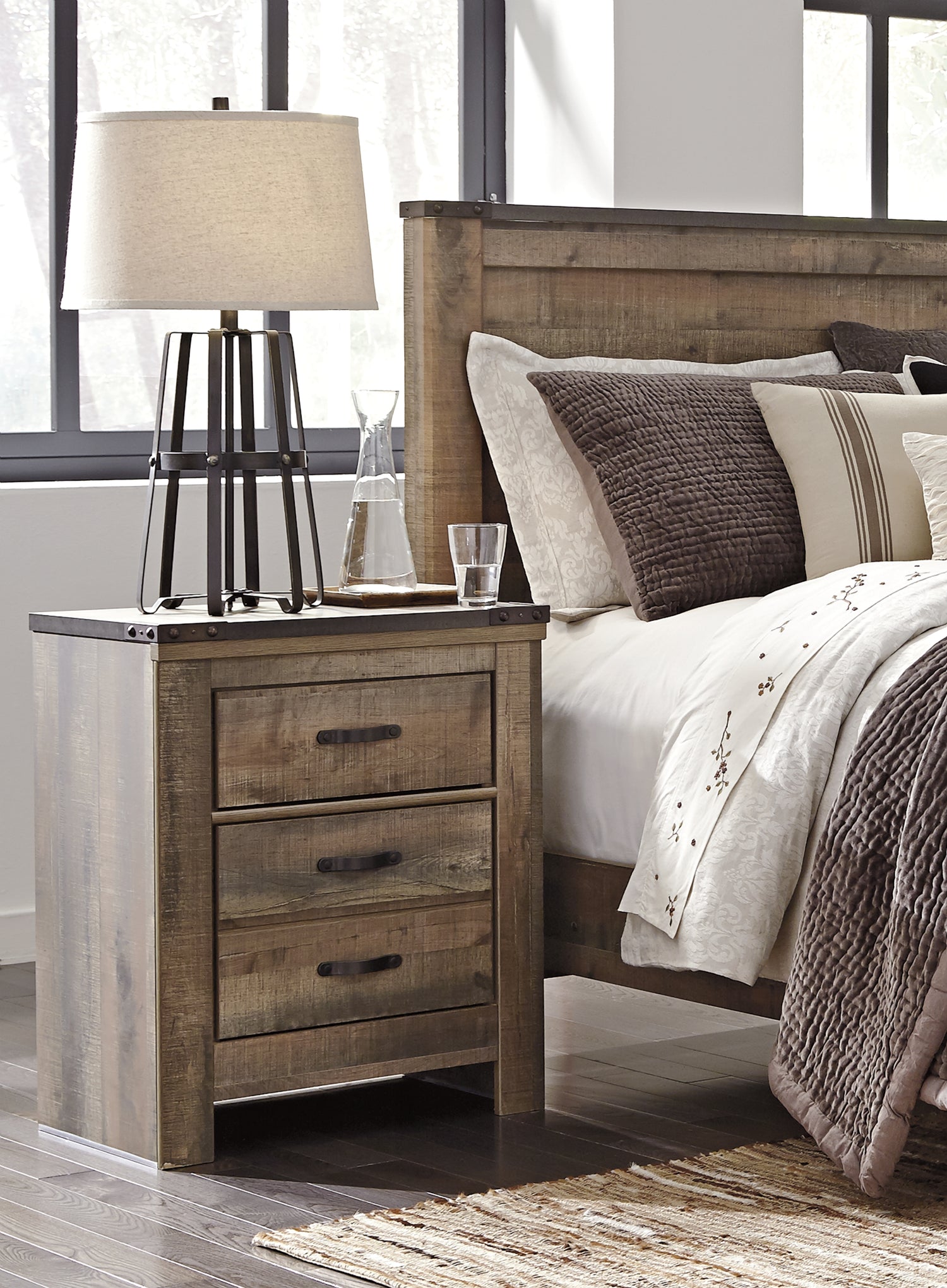 Trinell Twin Bookcase Storage Bed, Dresser and Nightstand - B446B100