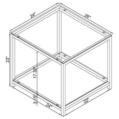 Trini 2-piece Coffee and End Table Set Black Nickel - 720228-S2