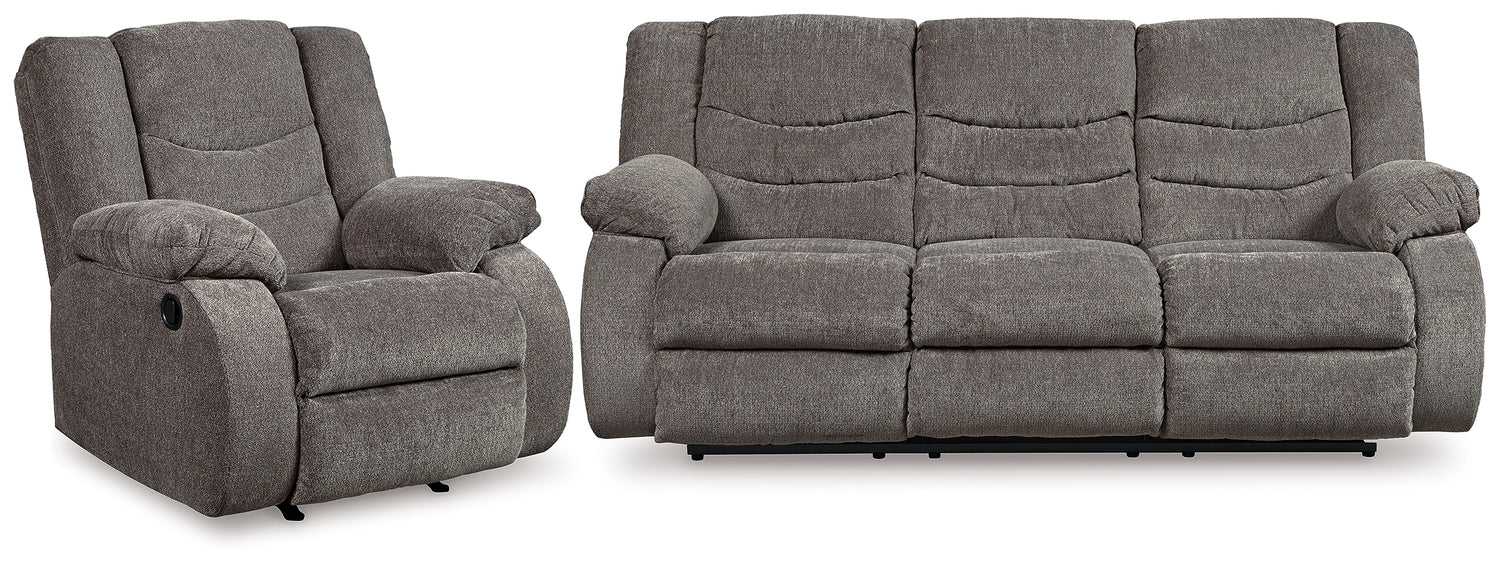 Tulen Gray Reclining Sofa and Recliner - 98606U2
