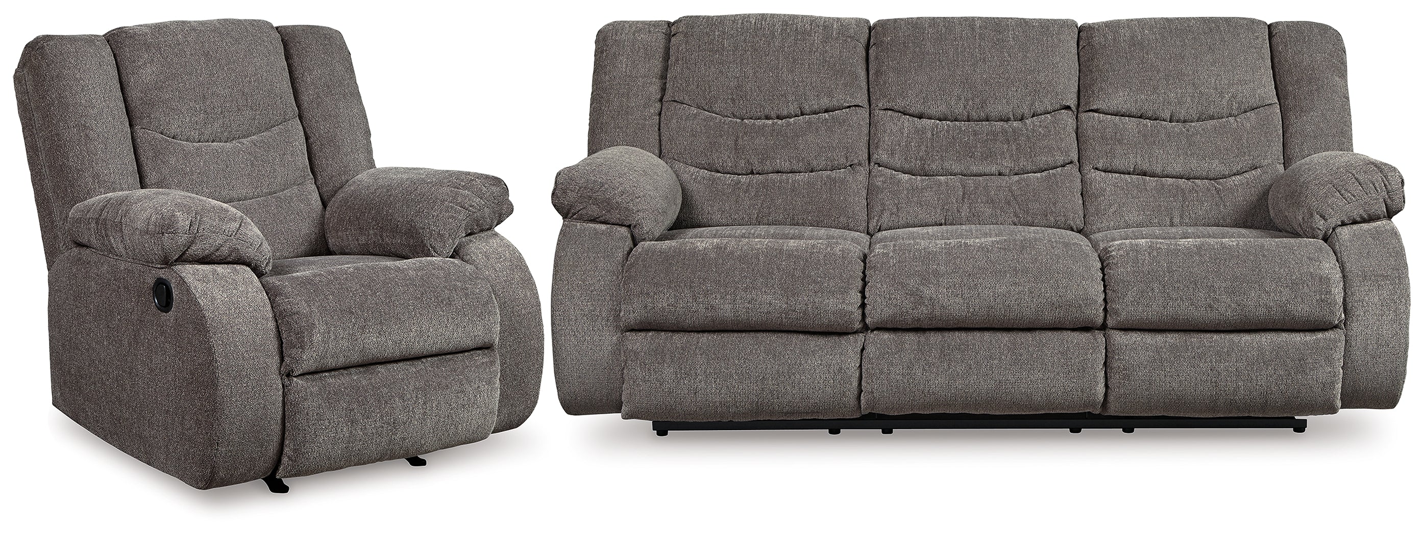 Tulen Gray Reclining Sofa and Recliner - 98606U2