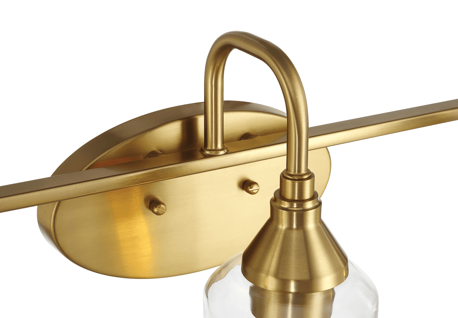 Twilight Three Lights Brushed Gold Contemporary Vanity Light 22"W × 10"H × 7.48"E with Clear Glass - WLL03901201
