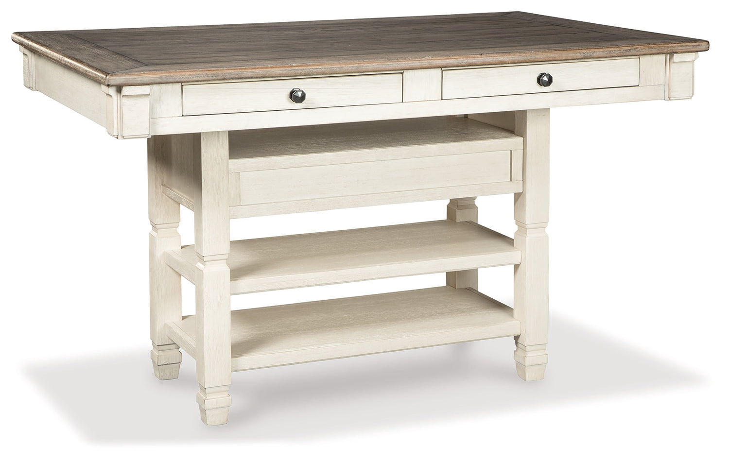 Two-tone Bolanburg Counter Height Dining Table and 4 Barstools - PKG014019