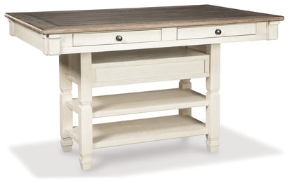 Two-tone Bolanburg Counter Height Dining Table and 4 Barstools - PKG014019