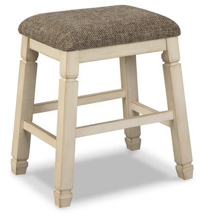 Two-tone Bolanburg Counter Height Dining Table and 4 Barstools - PKG014019
