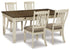 Two-tone Bolanburg Dining Table and 4 Chairs - PKG002119