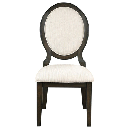 Twyla 7-piece Round Wood Dining Room Table Set Dark Cocoa - 109230-S7