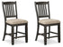 Tyler Creek 2-Piece Bar Stool in Black/Grayish Brown - PKG000212