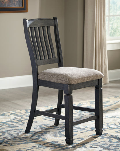 Tyler Creek Black/Gray Counter Height Dining Table and 2 Barstools - D736D14