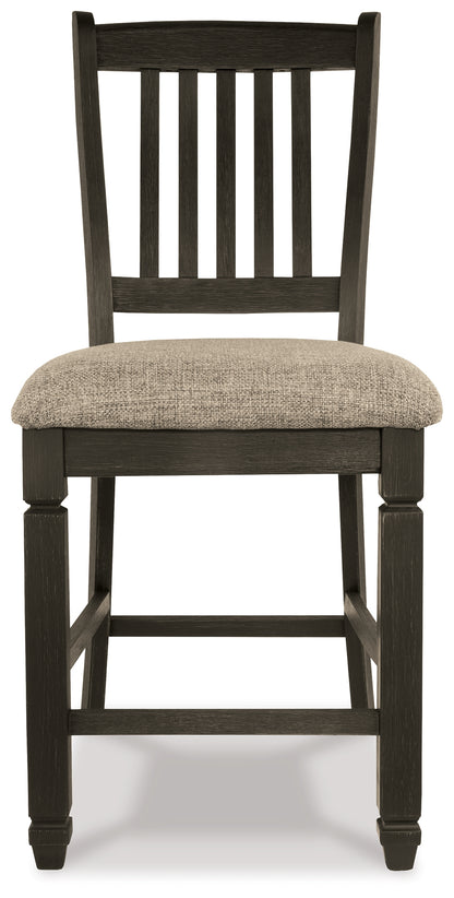 Tyler Creek Black/Gray Counter Height Dining Table and 2 Barstools - D736D14