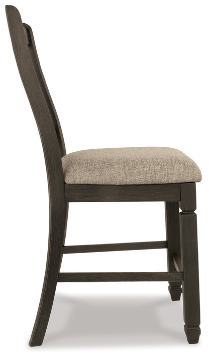 Tyler Creek Black/Gray Counter Height Dining Table and 2 Barstools - D736D14