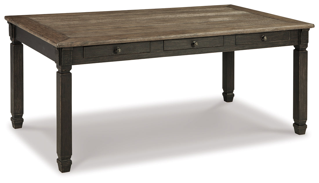 Tyler Creek Black/Grayish Brown Dining Table and 4 Chairs - D736D12