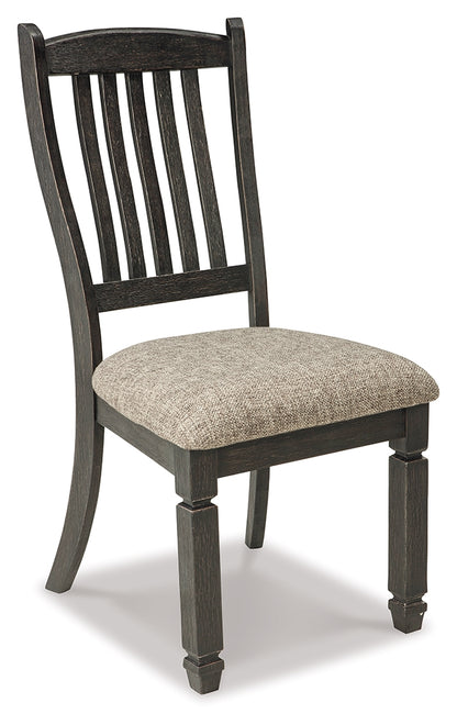 Tyler Creek Black/Grayish Brown Dining Table and 4 Chairs - D736D12