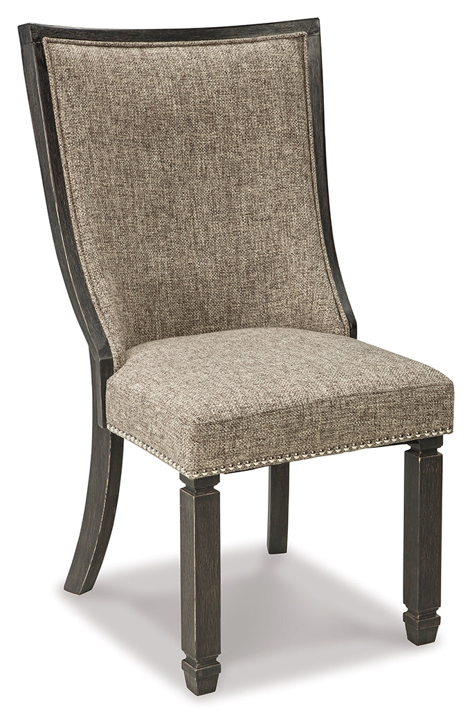 Tyler Creek Black/Grayish Brown Dining Table and 4 Chairs - D736D12