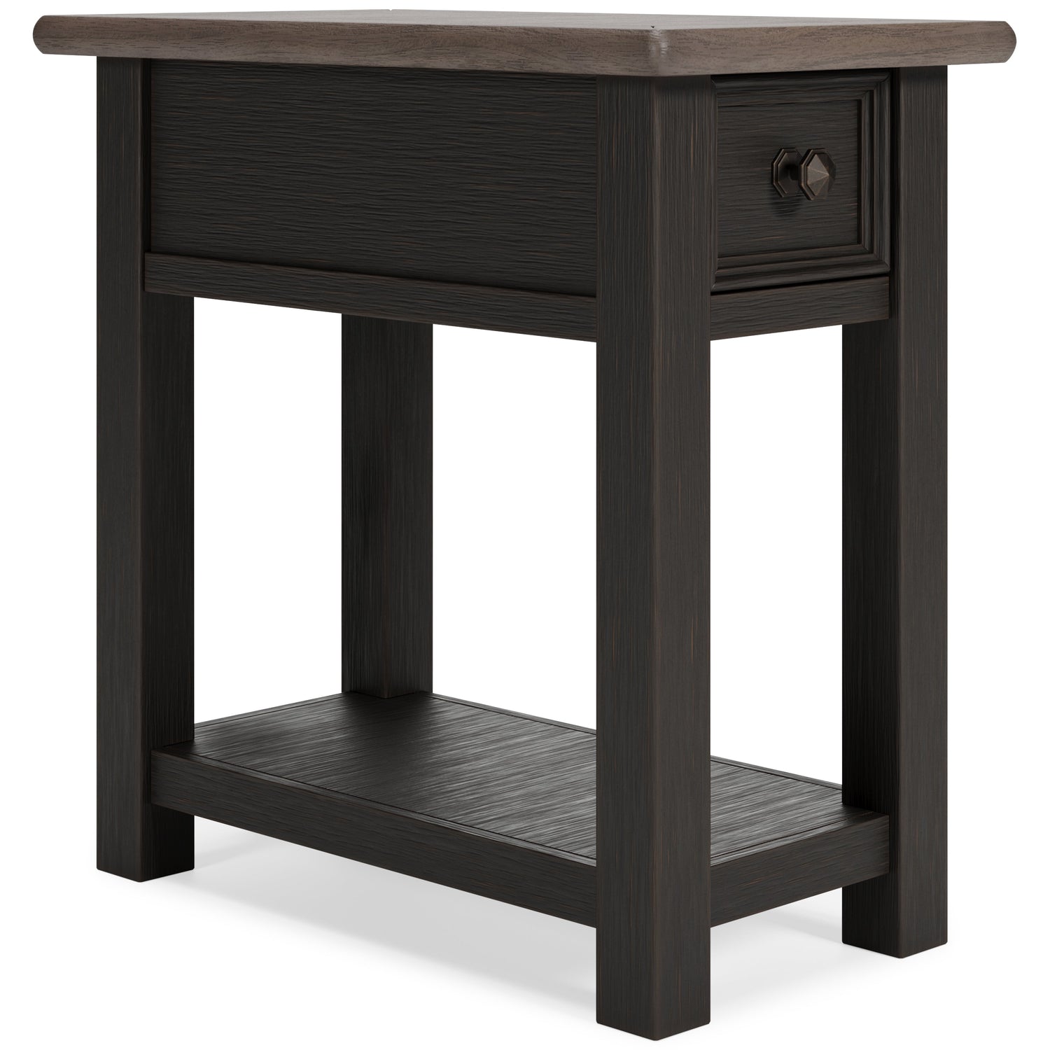Tyler Creek Coffee Table with 2 End Tables in Grayish Brown/Black - PKG010344