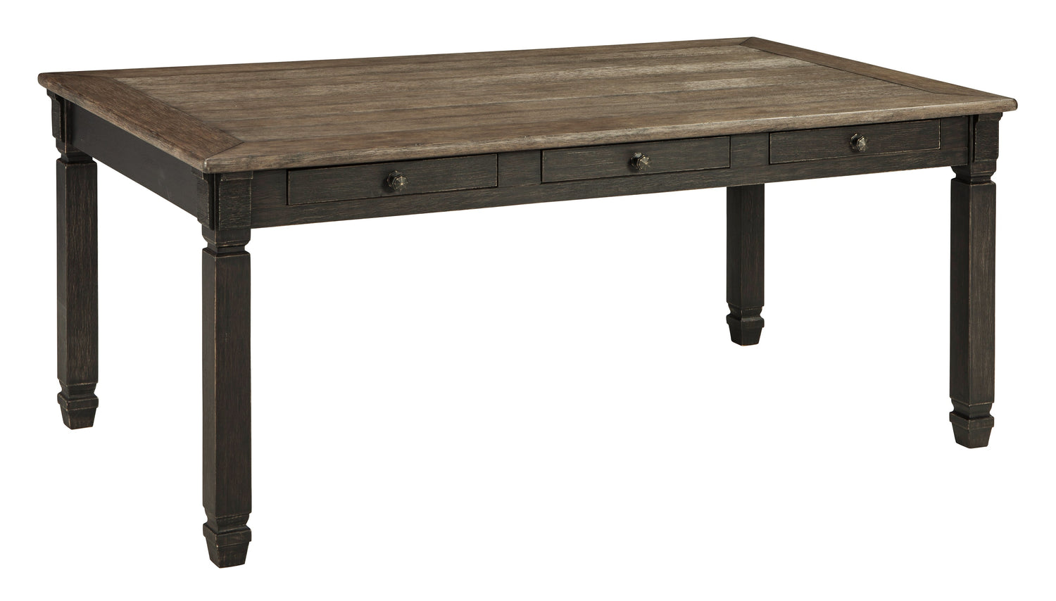 Tyler Creek Dining Table and 6 Chairs in Black/Gray - PKG000214