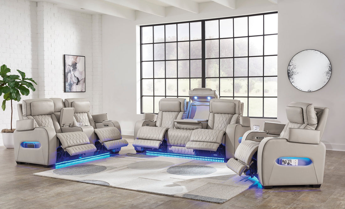 U271-05 Power Reclining Set (Genuine Leather + Air Massage) *Chair - U271-05 Power Reclining Set Chair