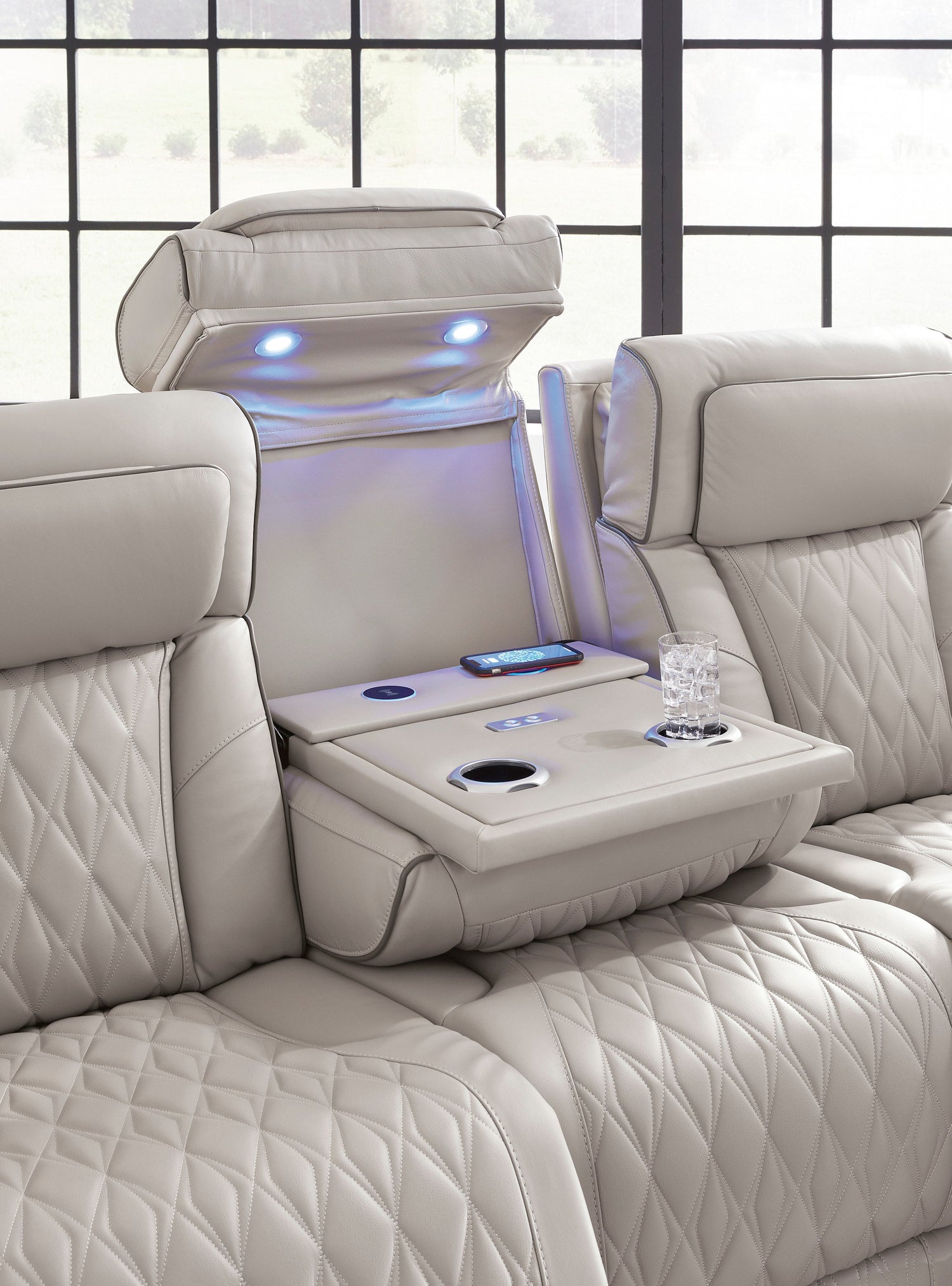 U271-05 Power Reclining Set (Genuine Leather + Air Massage) *Chair - U271-05 Power Reclining Set Chair