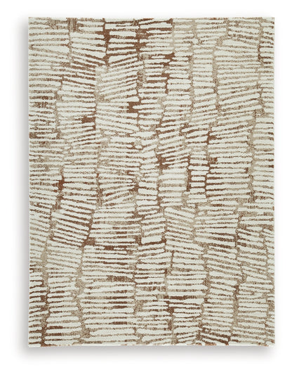 Uduak Cream/Tan/Rust Medium Rug - R408112