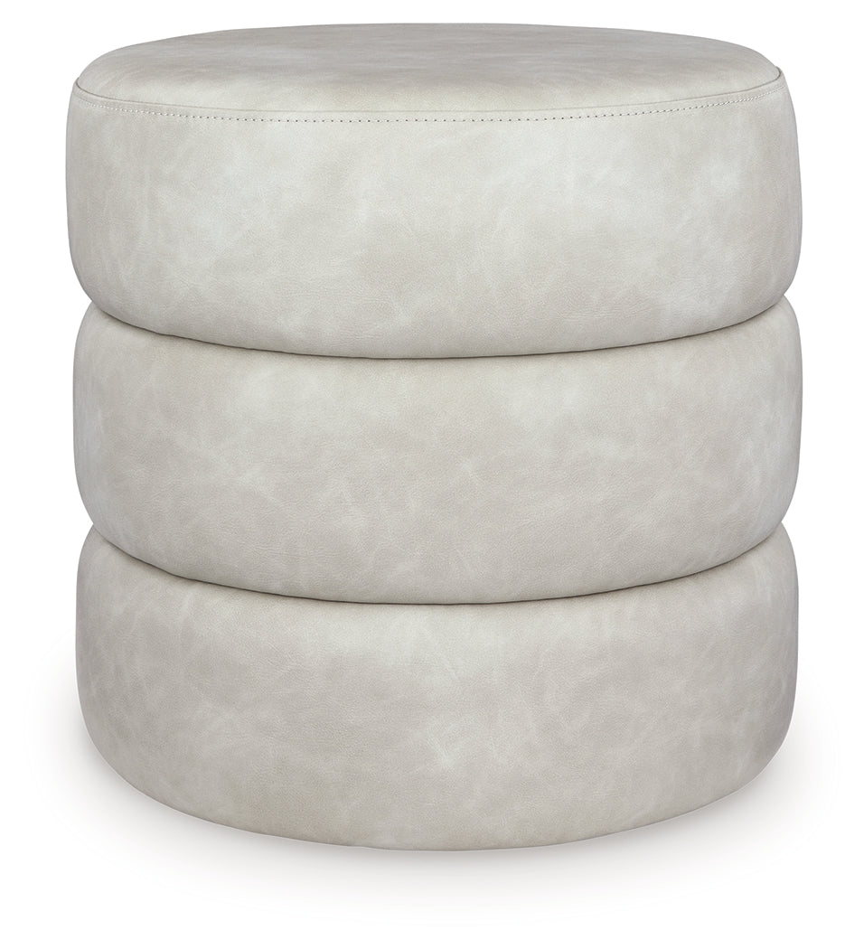 Ummi Bone Swivel Accent Ottoman - A3000792