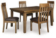 Urbinforte Dining Table and 4 Chairs in Light Brown from Ashley - Luna Furniture