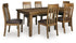 Urbinforte Dining Table and 6 Chairs in Light Brown from Ashley - Luna Furniture