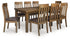 Urbinforte Dining Table and 8 Chairs in Light Brown from Ashley - Luna Furniture