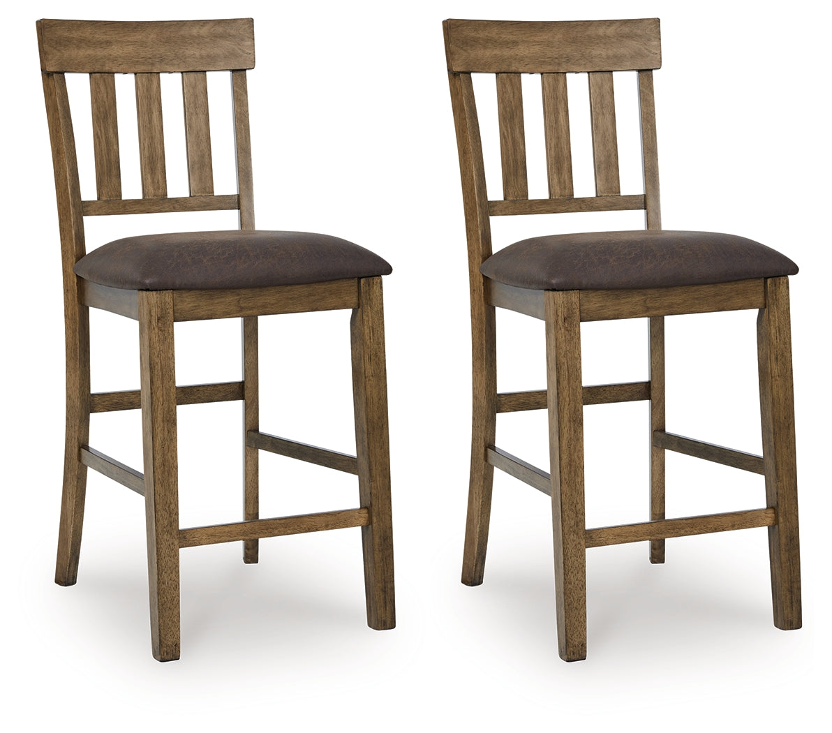 Urbinforte Light Brown Counter Height Barstool, Set of 2 - PCD592-124