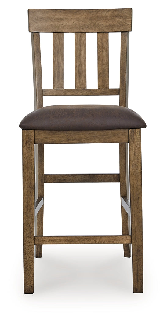 Urbinforte Light Brown Counter Height Barstool, Set of 2 - PCD592-124