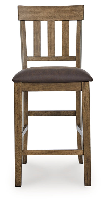 Urbinforte Light Brown Counter Height Barstool, Set of 2 - PCD592-124