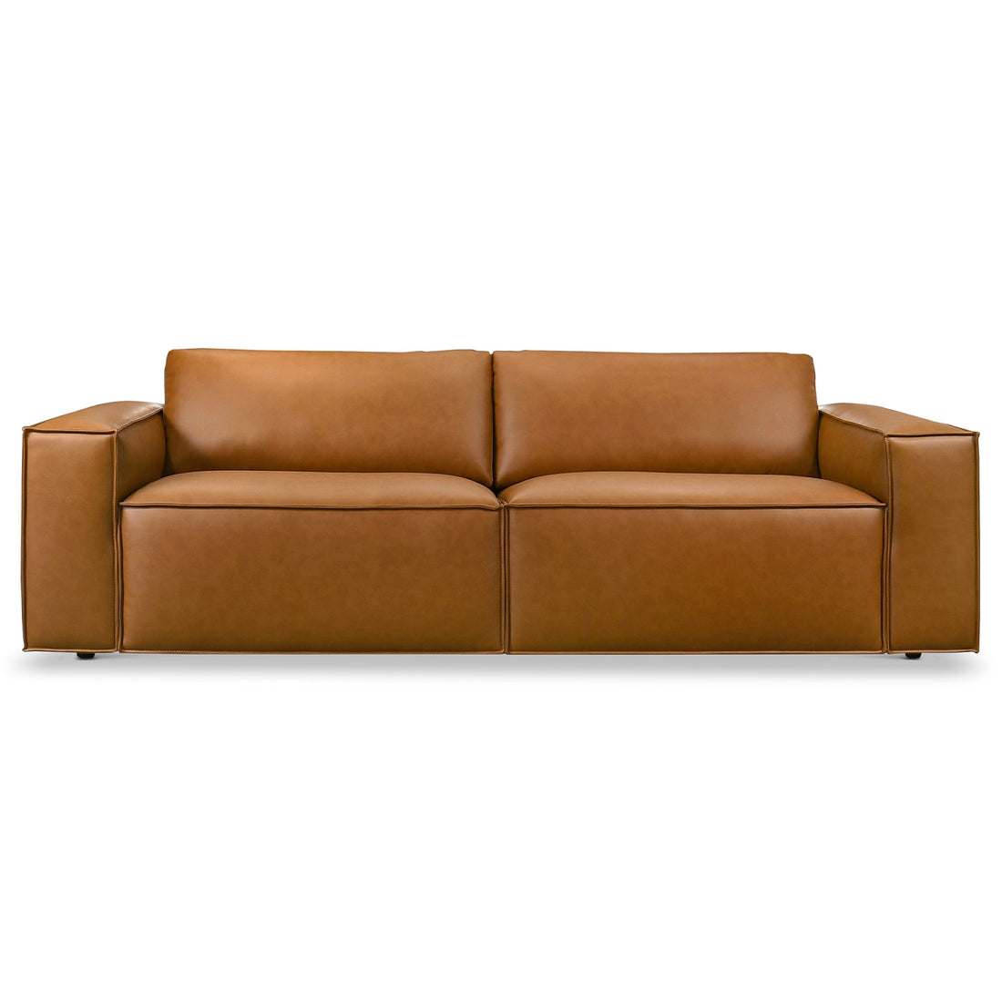Uvalde Mid-Century Modern Vegan Leather Luxurious Sofa - SOF00407601