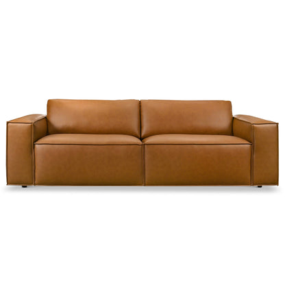 Uvalde Mid-Century Modern Vegan Leather Luxurious Sofa - SOF00407601
