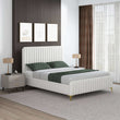Valery King Size Cream Boucle Platform Bed - BED00500107