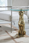 Vallain Antique Gold Finish Accent Table - A4000605