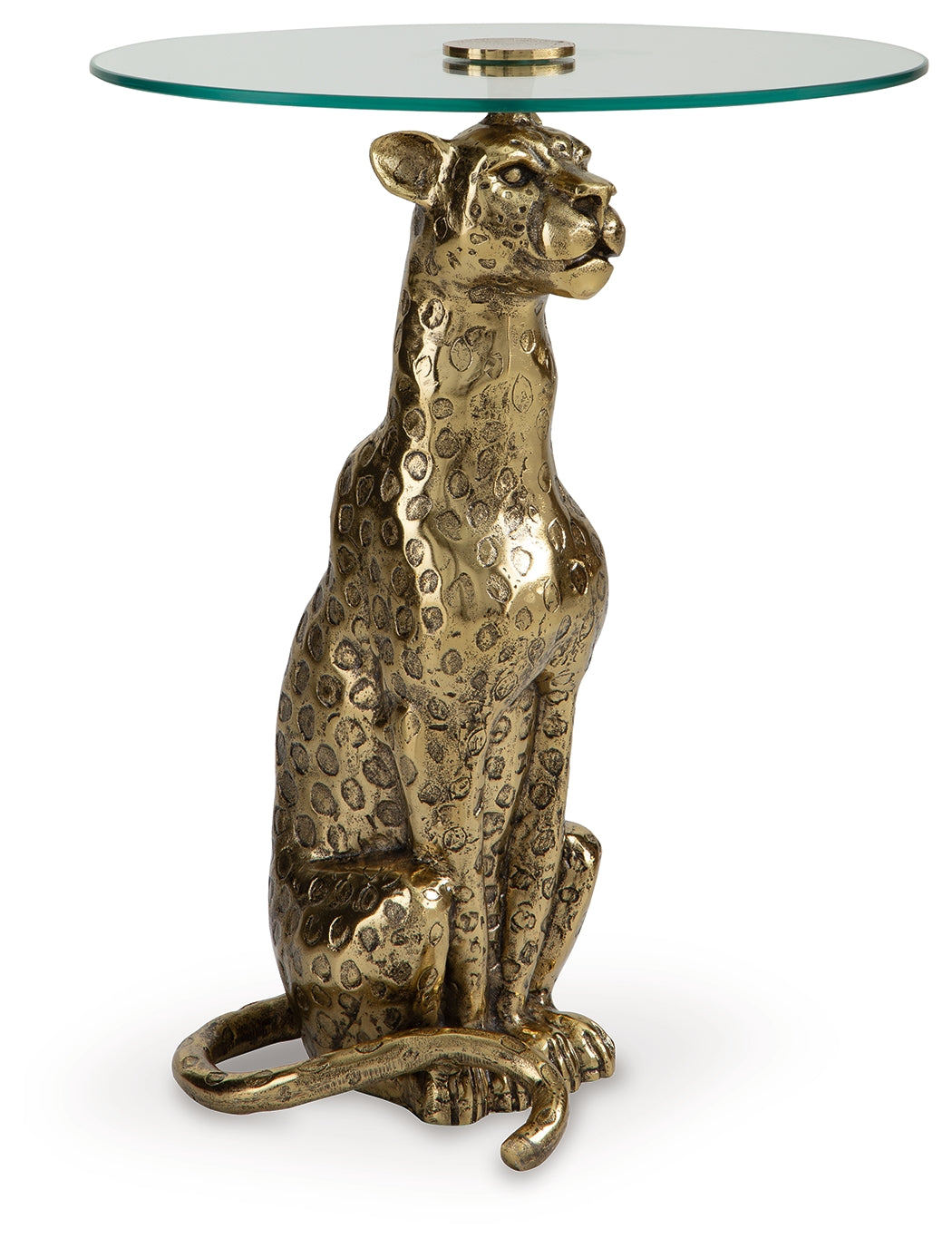 Vallain Antique Gold Finish Accent Table - A4000605