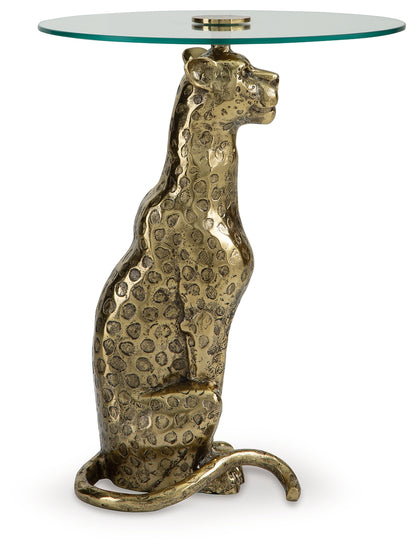 Vallain Antique Gold Finish Accent Table - A4000605