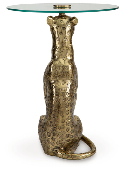 Vallain Antique Gold Finish Accent Table - A4000605