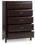 Vanmore Dark Brown Chest of Drawers - B479-46