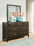 Vanmore Dark Brown Dresser and Mirror - B479B1