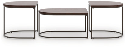 Vanmore Dark Brown Table (Set of 3) - T199-13
