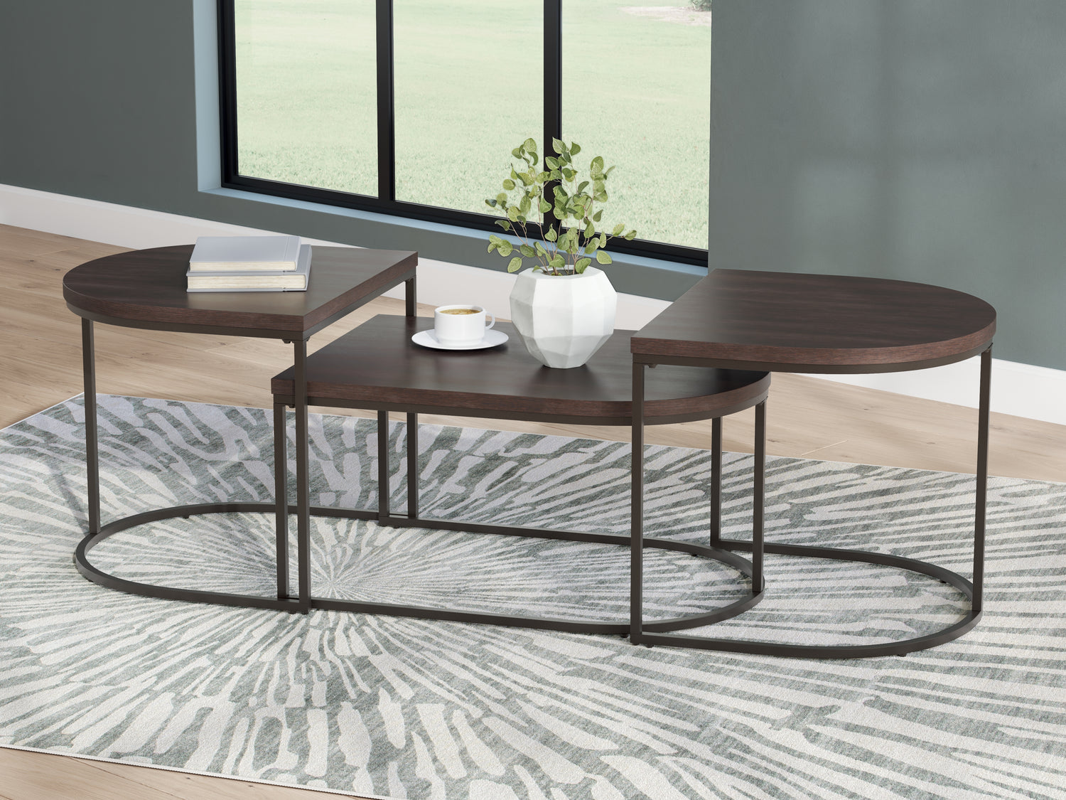 Vanmore Dark Brown Table (Set of 3) - T199-13