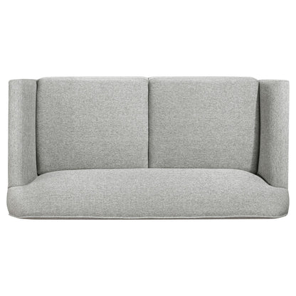 Vaughn 2-piece Fabric Upholstered Flared Arm Sofa Set Grey - 511071-S2