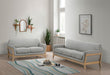 Vaughn 2-piece Fabric Upholstered Flared Arm Sofa Set Grey - 511071-S2