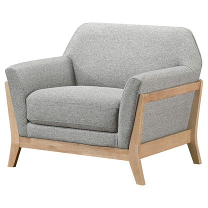 Vaughn Fabric Upholstered Flared Arm Accent Chair Grey - 511073