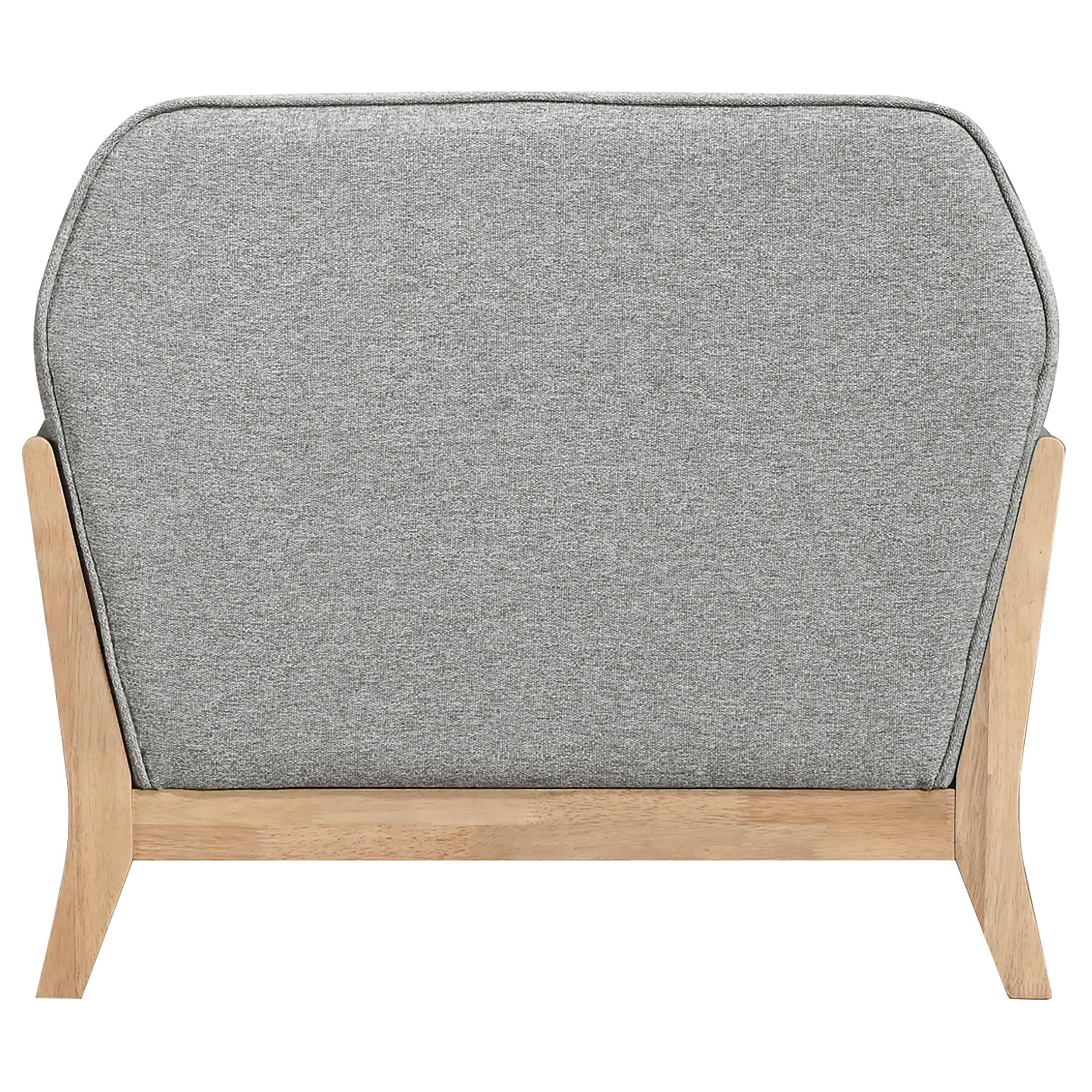 Vaughn Fabric Upholstered Flared Arm Accent Chair Grey - 511073