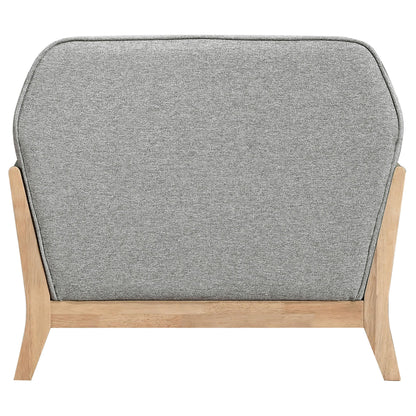 Vaughn Fabric Upholstered Flared Arm Accent Chair Grey - 511073