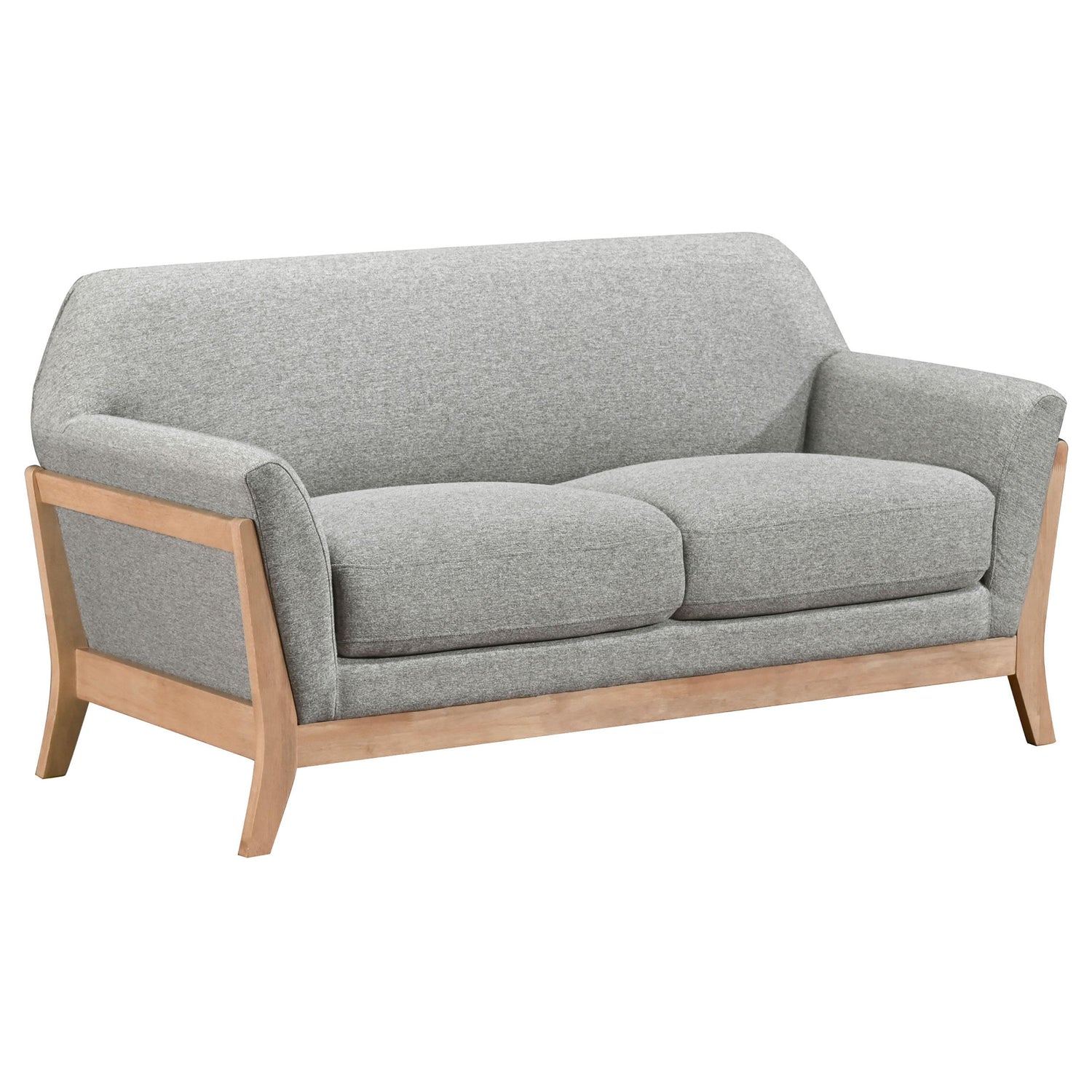 Vaughn Fabric Upholstered Flared Arm Loveseat Grey - 511072
